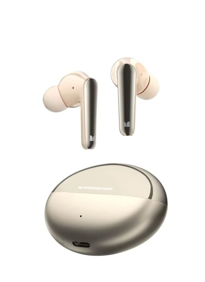 Monster N-Lite 203 AirLinks Wireless Earbuds, Bluetooth 5.3 Headphones with HiFi Stereo, Crystal Clear Call, 30H Playback, Type-C Charging, Touch Control, IPX6 Waterproof in-Ear Earbuds Earphones  - Image 1