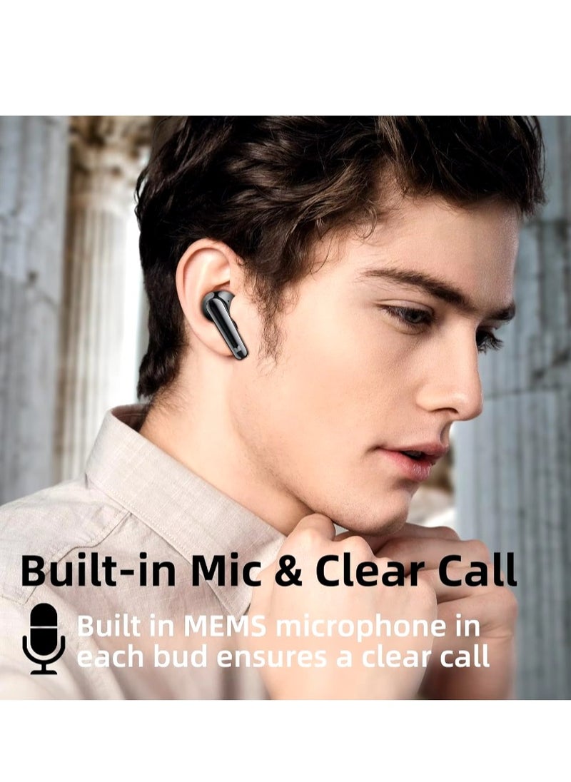 Monster N-Lite 203 AirLinks Wireless Earbuds, Bluetooth 5.3 Headphones with HiFi Stereo, Crystal Clear Call, 30H Playback, Type-C Charging, Touch Control, IPX6 Waterproof in-Ear Earbuds Earphones  - Image 5