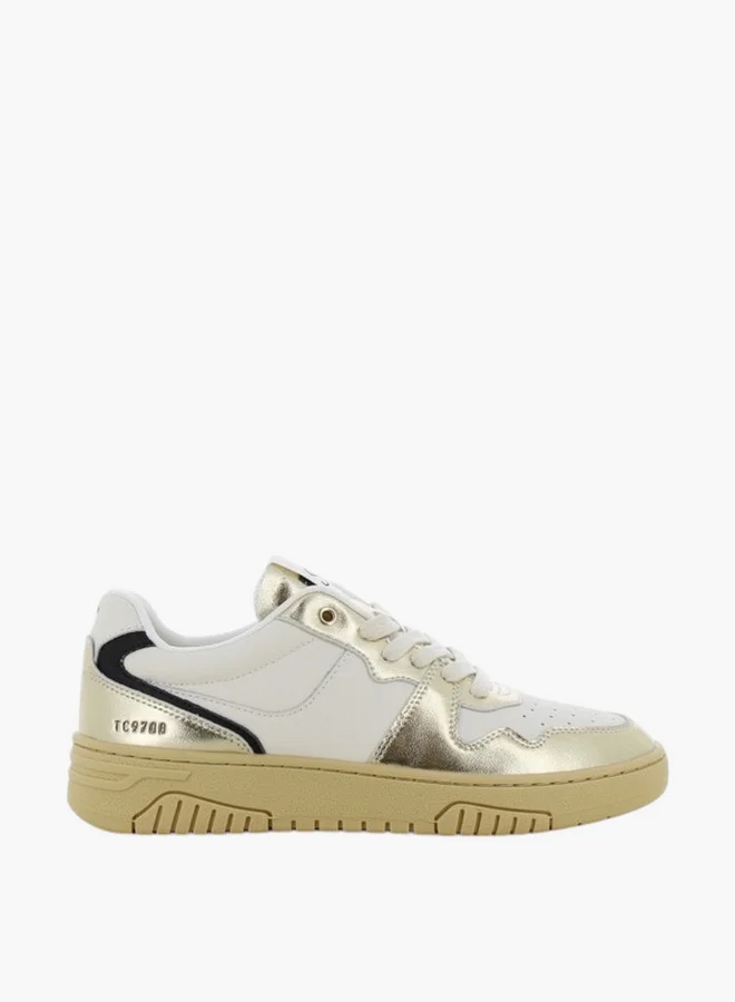 اس جي SJ Women's Metallic Lace-Up Closure Sneakers