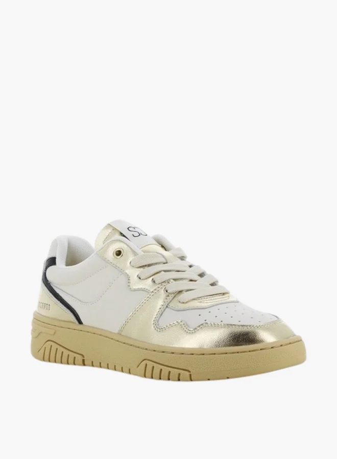 اس جي SJ Women's Metallic Lace-Up Closure Sneakers