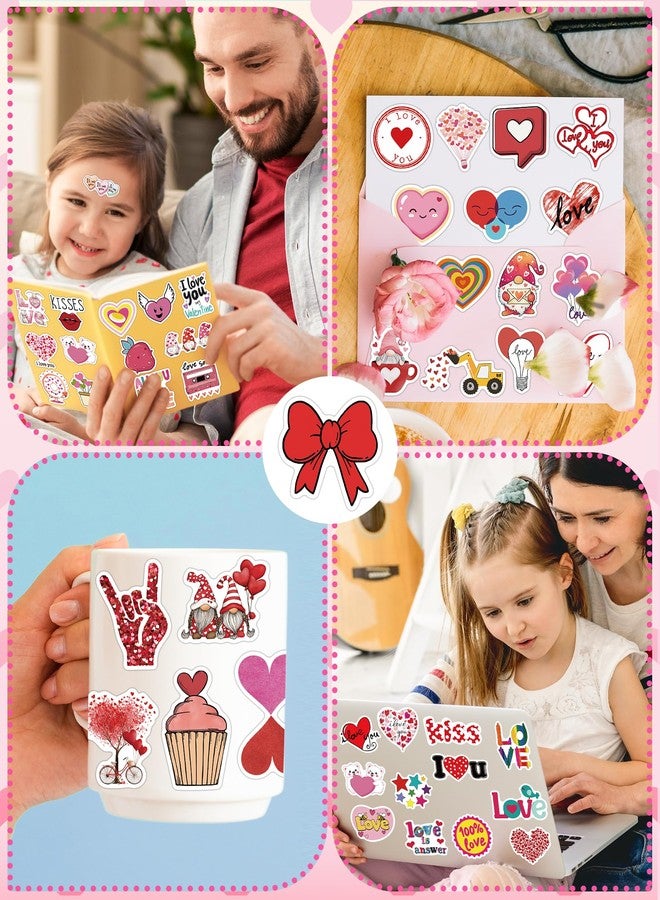Greingways 300 Pcs Valentines Day Stickers, Bulk Valentines Day Gifts, Heart Stickers Crafts for Kids Classroom School, Party Favors Decorations for Kids Teens Girls - Image 2