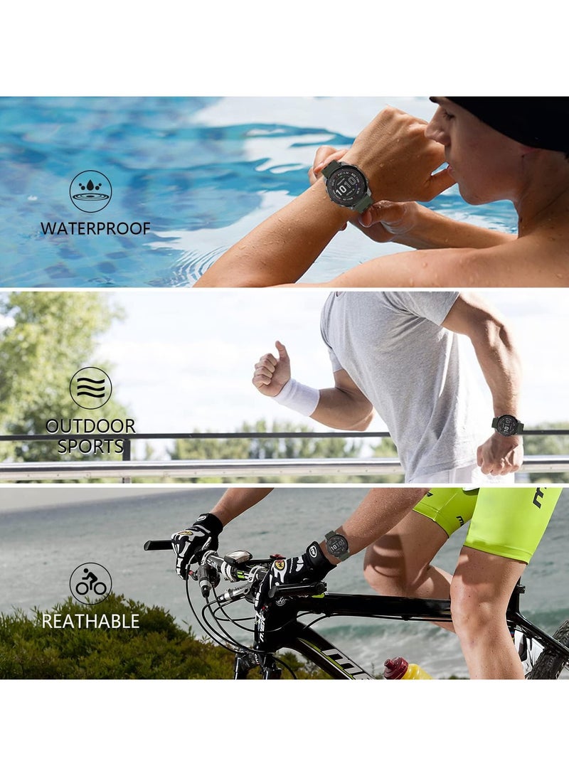 SYOSI Watch Strap Band for Garmin Fenix 7X/6X/5X 26mm Quick Release Silicone Strap for Fenix 6X/Fenix 6X Pro/Fenix 5X/Fenix 5X Plus/Fenix 3/Fenix 3 HR Smartwatch - Image 3