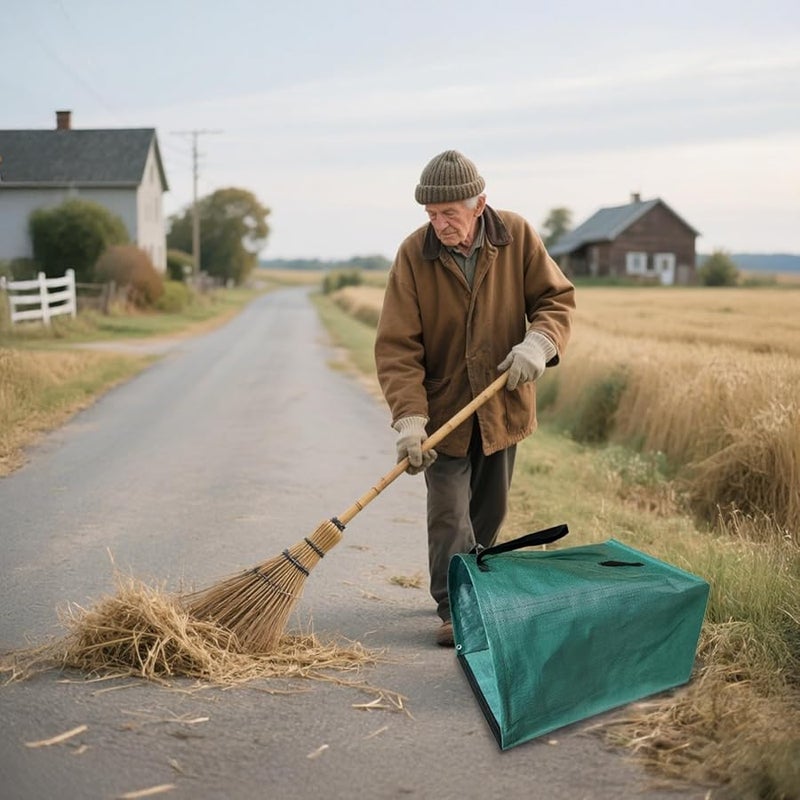 كيس حديقة ثقيل قابل لإعادة الاستخدام لأوراق الشجر بسعة كبيرة من مادة البولي بروبيلين مع مقابض - Image 3