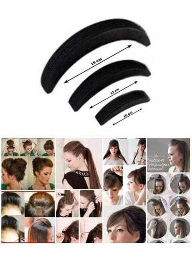 PALMATE Hair Bun Maker Set, 4-Piece Hair Styling Kit with Donut and Bump Inserts, Black - Image 4