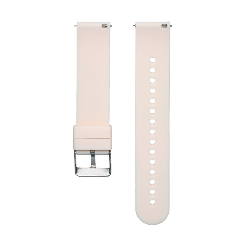 Silicone Watch Strap 20mm Light Pink Skin-friendly Durable Adjustable Watch Band - Breathable Comfortable Snap-on Watch Strap for Smart Or Traditional Watch Wearers - Image 4