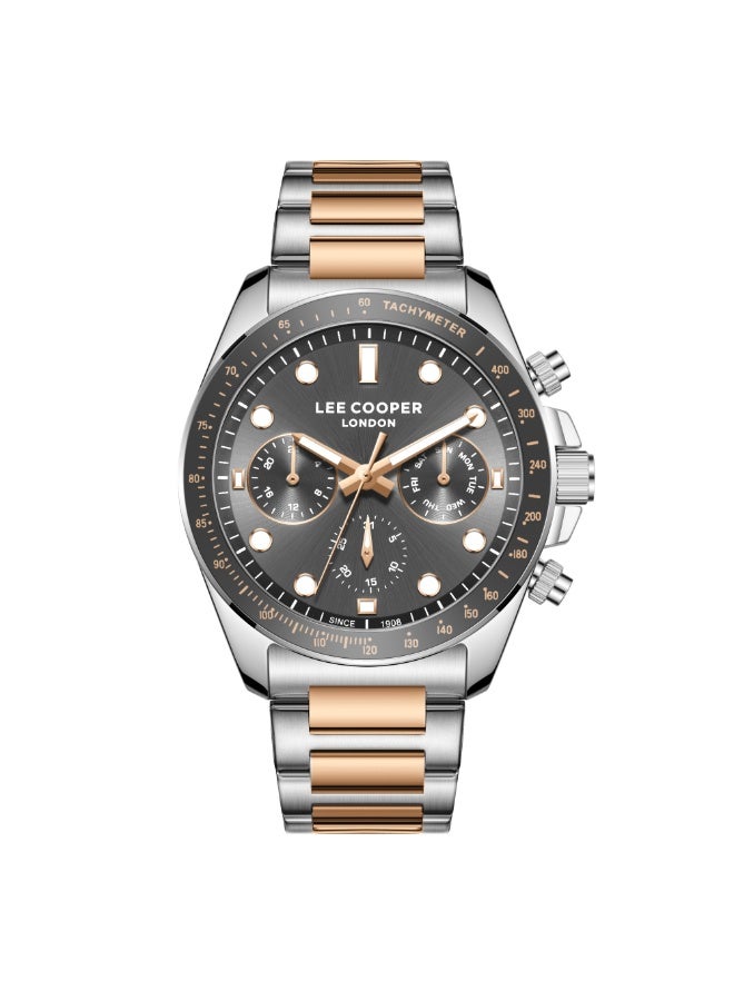 Lee Cooper ساعة معدنية متعددة الوظائف للرجال LC08215.560 - 42 مم - Image 1