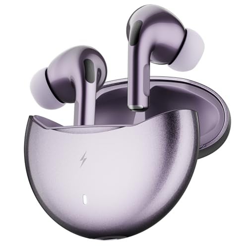 Fire-Boltt Aero TWS Earbuds Custom EQ, Wireless Bluetooth 5.4, Music & App Support, 50H Playtime, Fast Charging Case, 50ms Low Latency for Gaming, Touch Controls, IPX4 Waterproof, Clear Calls - Lilac - Image 1