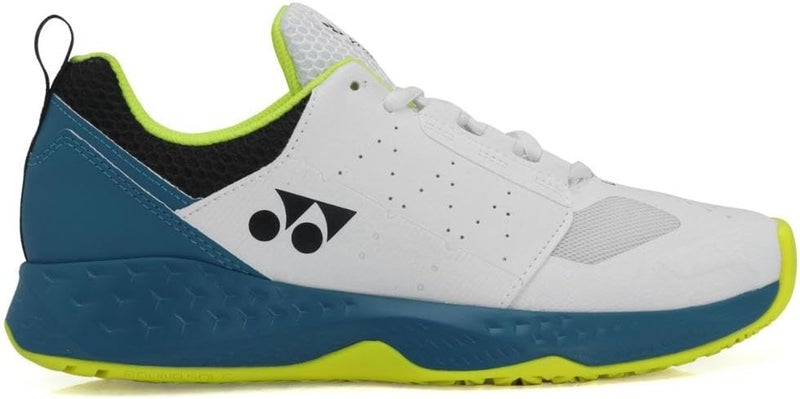 YONEX Men's Lumio 4 Tennis Shoes - White/Ocean Blue - Image 1