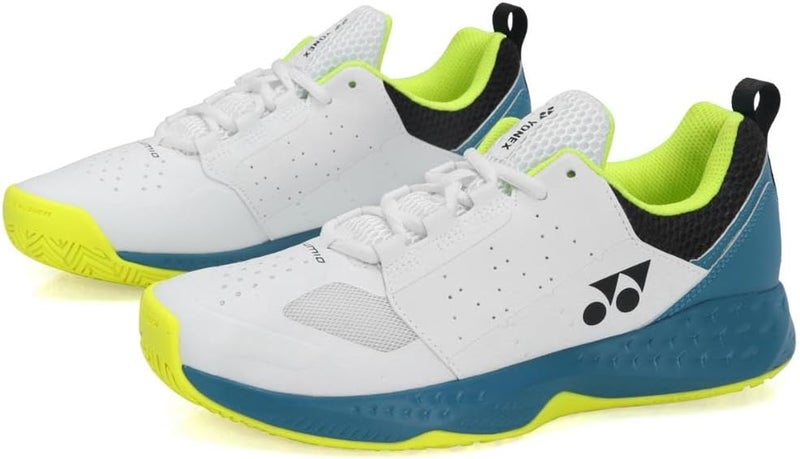 YONEX Men's Lumio 4 Tennis Shoes - White/Ocean Blue - Image 2