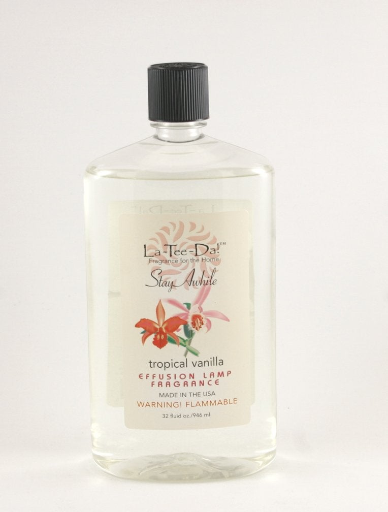 La-Tee-Da La Tee Da Fragrance Lamp Oil 32 Oz Stay Awhile (Tropical Vanilla) - Image 4