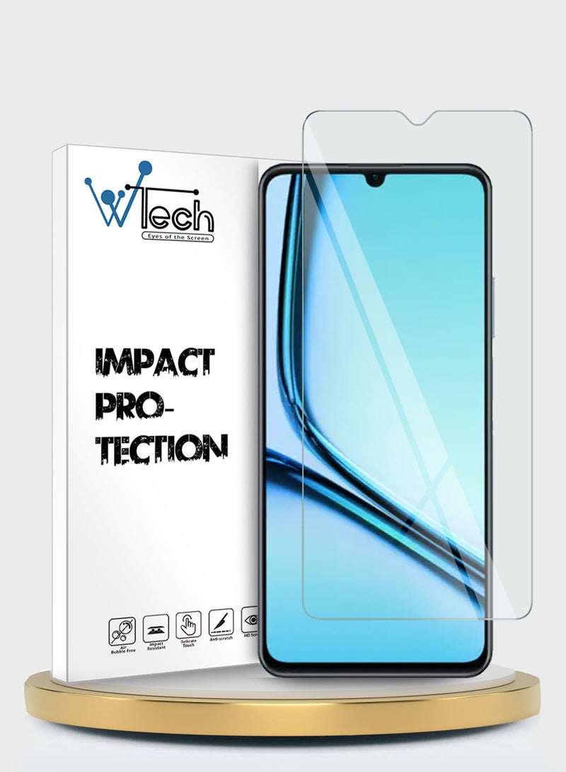 Wtech Realme Note 50 4G 2024 Premium Series Curved Edges 9H 2.5D Tempered Glass Screen Protector (MSG9CN) - Clear - Image 1