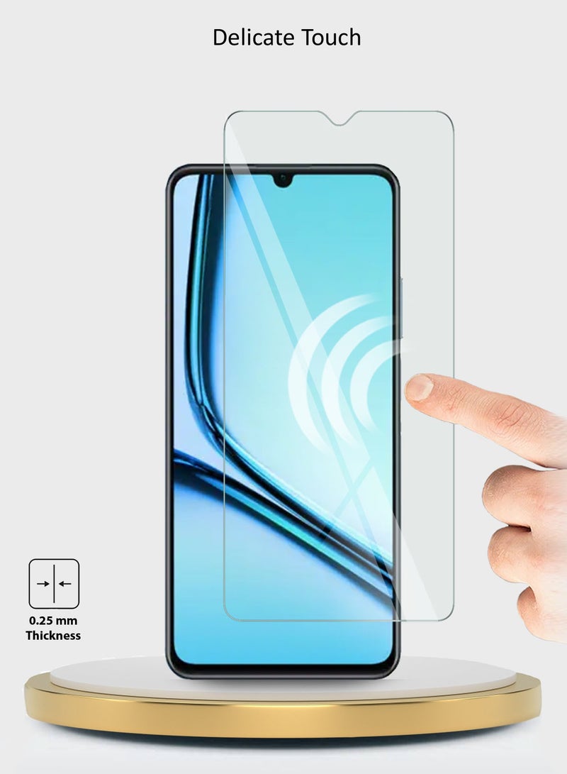 Wtech Realme Note 50 4G 2024 Premium Series Curved Edges 9H 2.5D Tempered Glass Screen Protector (MSG9CN) - Clear - Image 5