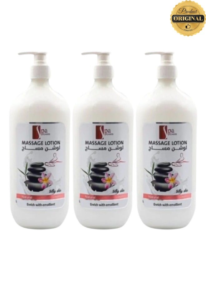 Spa System 3 Pieces Massage Lotion Natural Enrich With Emollient - Image 1
