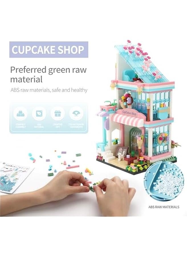 Street View Mini Building Blocks Simulation Construction Educational Creative Toy for Girls Age 6-12 and Up Dessert House Shop Building Kit 1036 pcs - Image 4