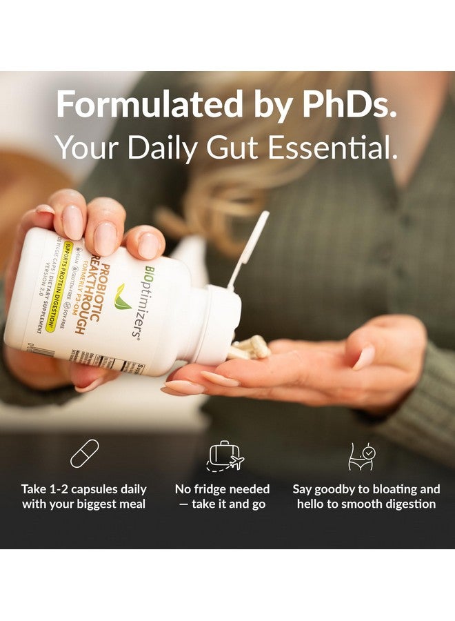 BIOptimizers Probiotic Breakthrough, Proteolytic Prebiotics & Probiotics Supplement - Lactobacillus Plantarum OM for Immune, Bloating & Gut Relief Support, 30 Vegan Capsules - Image 5