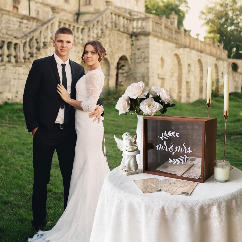 OurWarm Wooden Card Box for Reception, Money Gift Card Box, Card Storage Box for Wedding Decorations and Party Gifts - Image 4