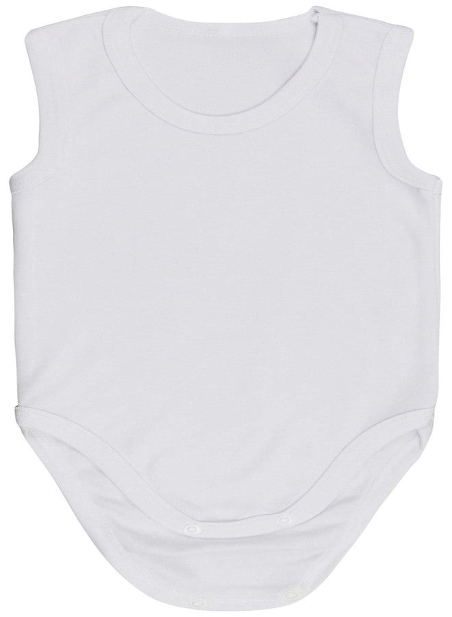 ToBeInStyle طقم 4 قطع من قمصان بدون أكمام للأطفال الأولاد - أبيض - الحجم 1 - Image 3