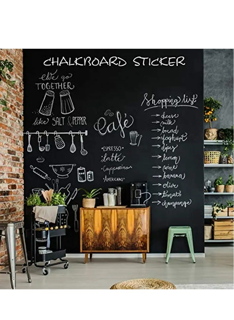 Black Adhesive Board, Chalkboard Sticker Sheet, Adhesive Paper, Environmental Protection 45 x 200 cm - Image 4