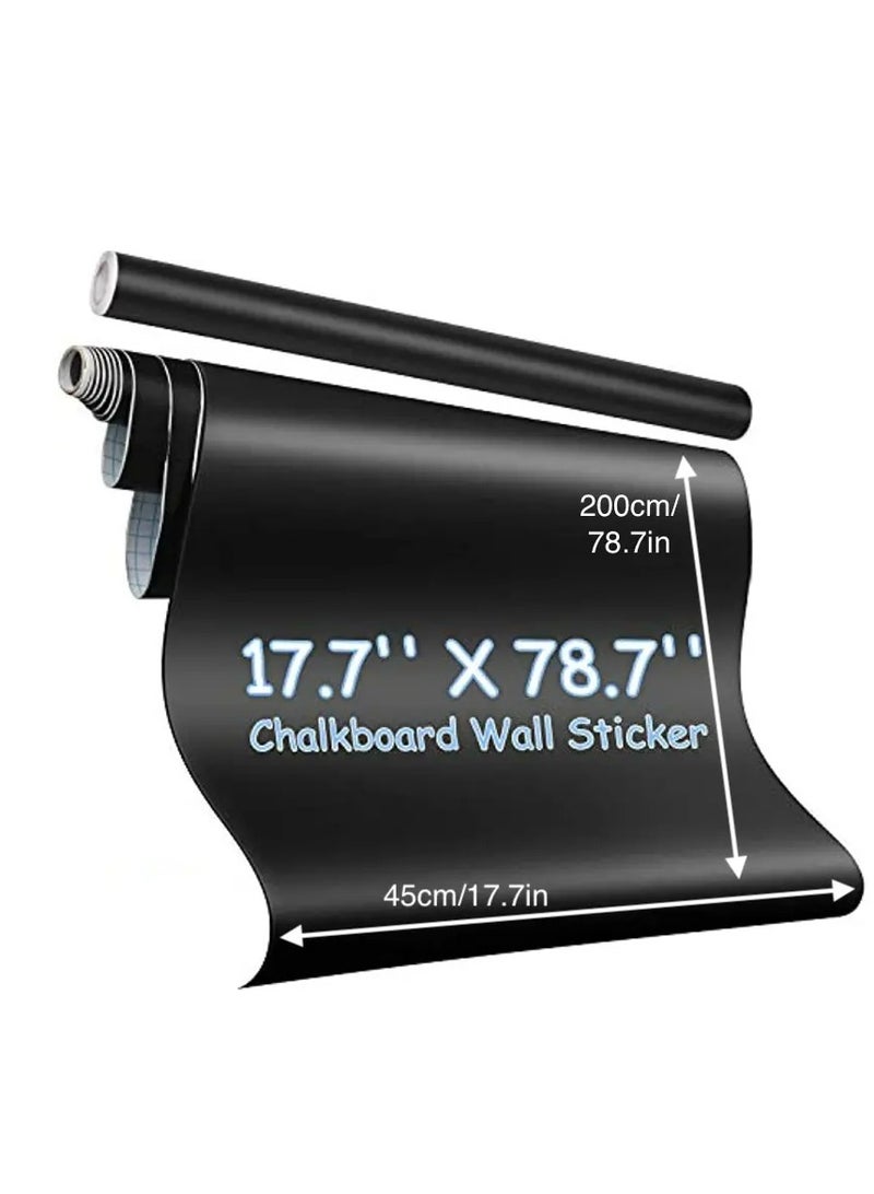 Black Adhesive Board, Chalkboard Sticker Sheet, Adhesive Paper, Environmental Protection 45 x 200 cm - Image 5