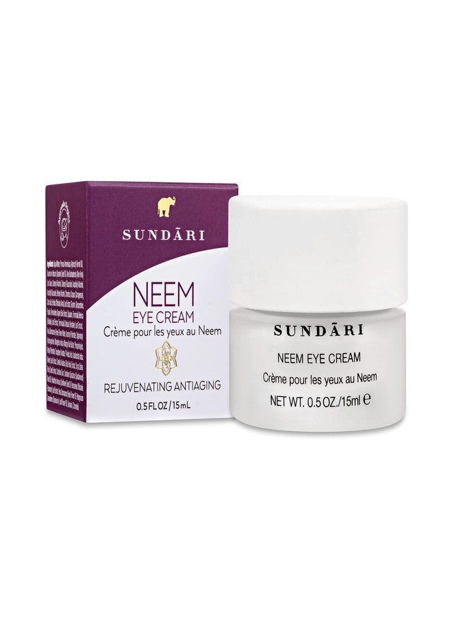 SUNDARI Neem Eye Cream, 0.5 Fl Oz, Lightweight Under Eye Cream, Reduces Puffiness, Dark Circles & Firms Delicate Skin, Nourishing and Soothing - Image 5