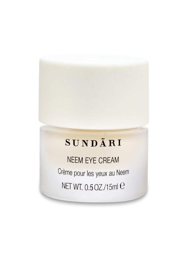 SUNDARI Neem Eye Cream, 0.5 Fl Oz, Lightweight Under Eye Cream, Reduces Puffiness, Dark Circles & Firms Delicate Skin, Nourishing and Soothing - Image 1