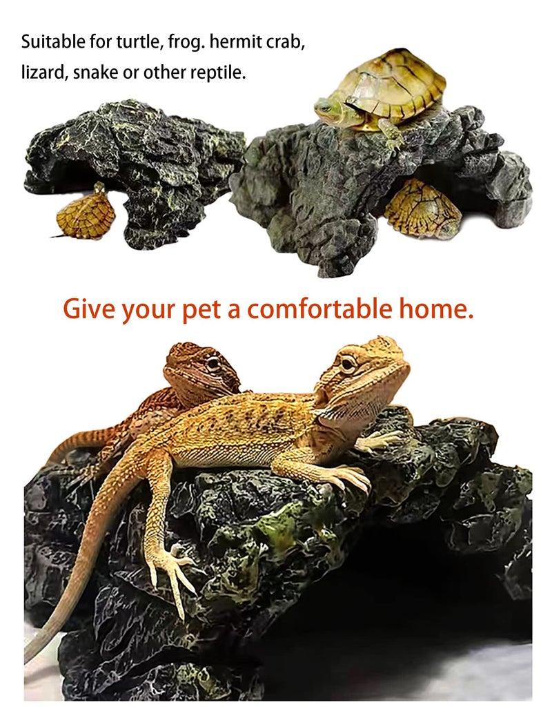 Bigwe Reptile Habitat, Turtle Hideout,Water Tank Decoration for Fish, Reptiles, Amphibians,Frogs, Snakes,Lizards,Shrimps, Spiders and Small Animalsâ€¦ - Image 3
