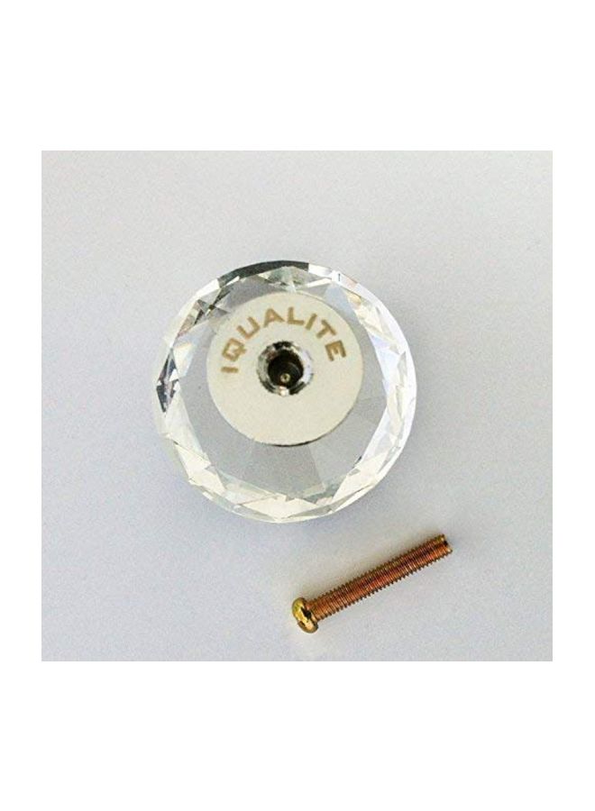 12-Piece Diamond Shape Crystal Glass Knobs Silver 1.1inch - Image 5