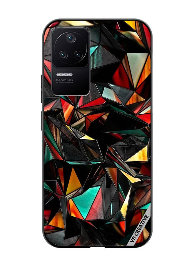 VR CREATIVE - Protective Case Cover For Xioami Poco F4 GT Polygon Abstract Design Multicolour - Image 1