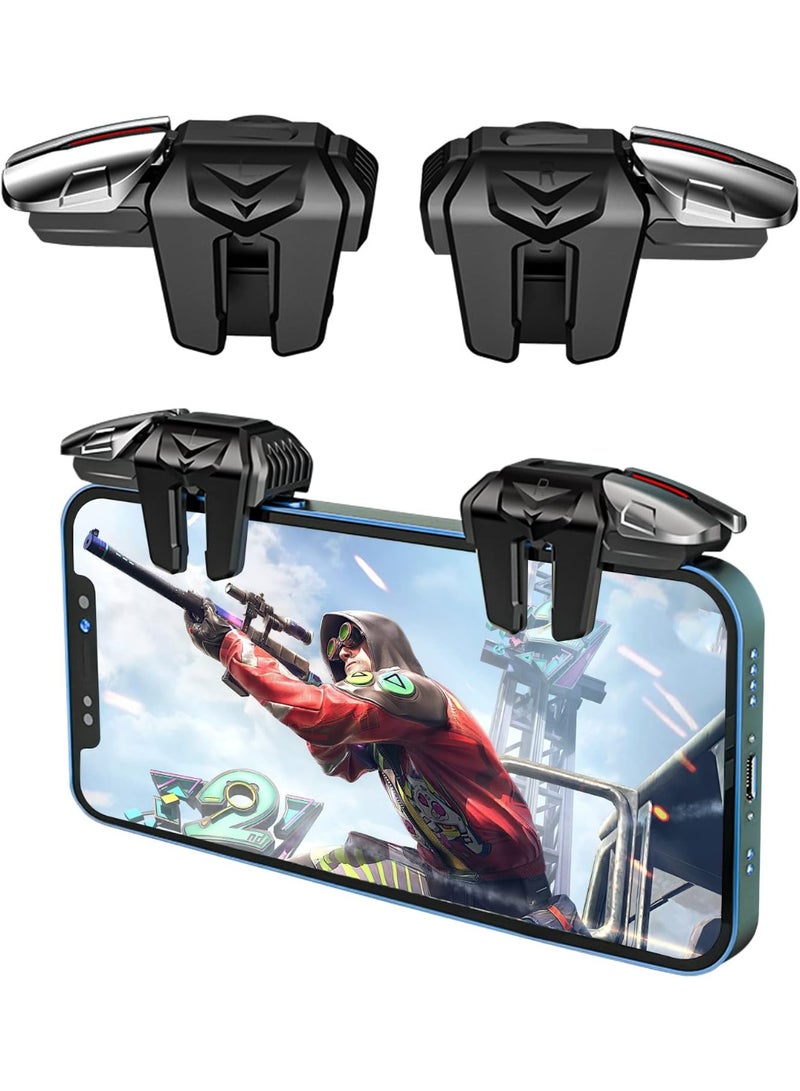 كيلا وحدة تحكم لعبة PUBG Mobile Trigger إصدار 2025، زناد بأربعة أصابع عالي الحساسية، متوافق مع جميع الهواتف الذكية ويدعم COD/PUBG/ROS مع زوج واحد من القفازات - Image 1