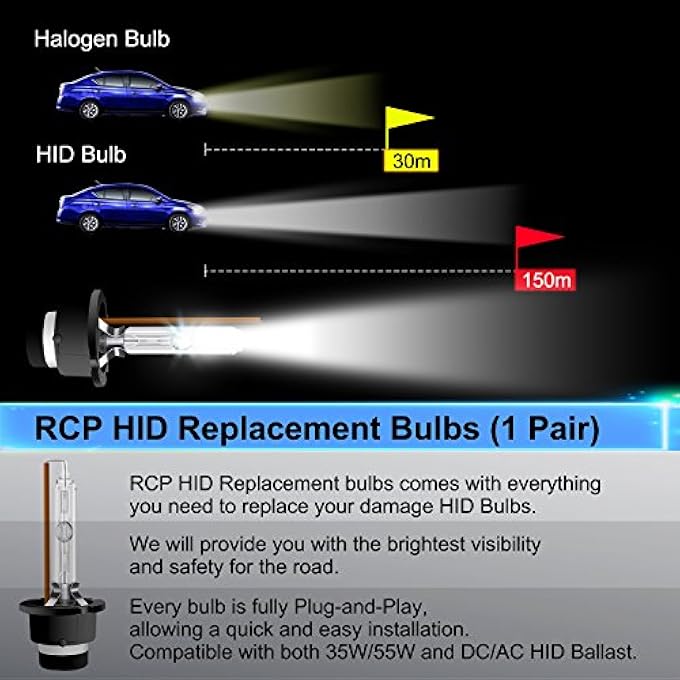 RCP D2S4  A Pair D2S D2R 4300K Xenon Hid Replacement Bulb Factory White Warm White Metal Stents Base 12V Car Headlight Lamps Head Lights 35W - Image 3