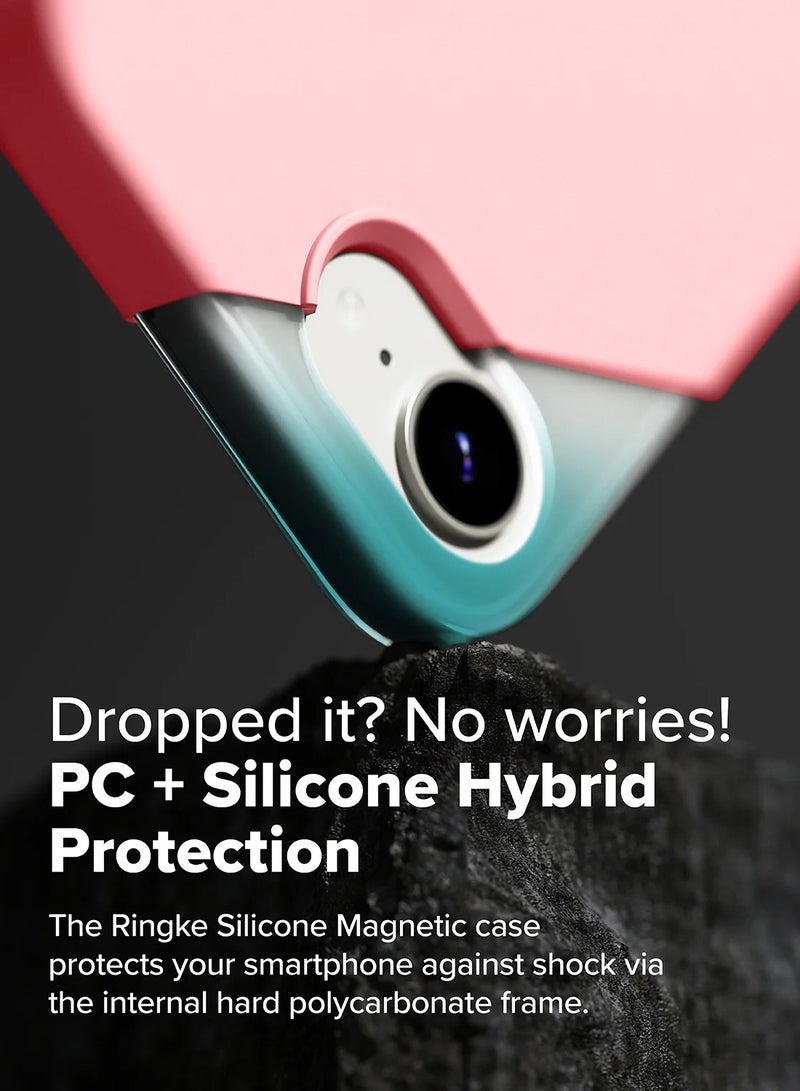 Wtech Apple iPhone 16e 5G 2025 Premium Soft Liquid Silicone Case Cover (MCRPSN) - Hot Pink - Image 5