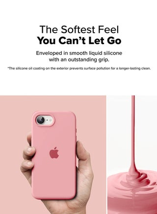 Apple iPhone 17e 5G 2026 Premium Soft Liquid Silicone Case Cover (MCRPSN) - Hot Pink - view 3