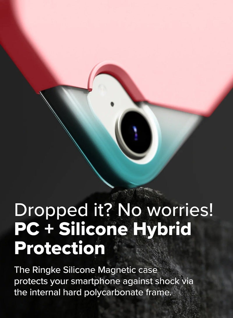 Apple iPhone 17e 5G 2026 Premium Soft Liquid Silicone Case Cover (MCRPSN) - Hot Pink - view 4