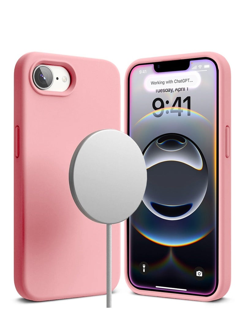 Apple iPhone 17e 5G 2026 Premium Soft Liquid Silicone Case Cover (MCRPSN) - Hot Pink - view 2