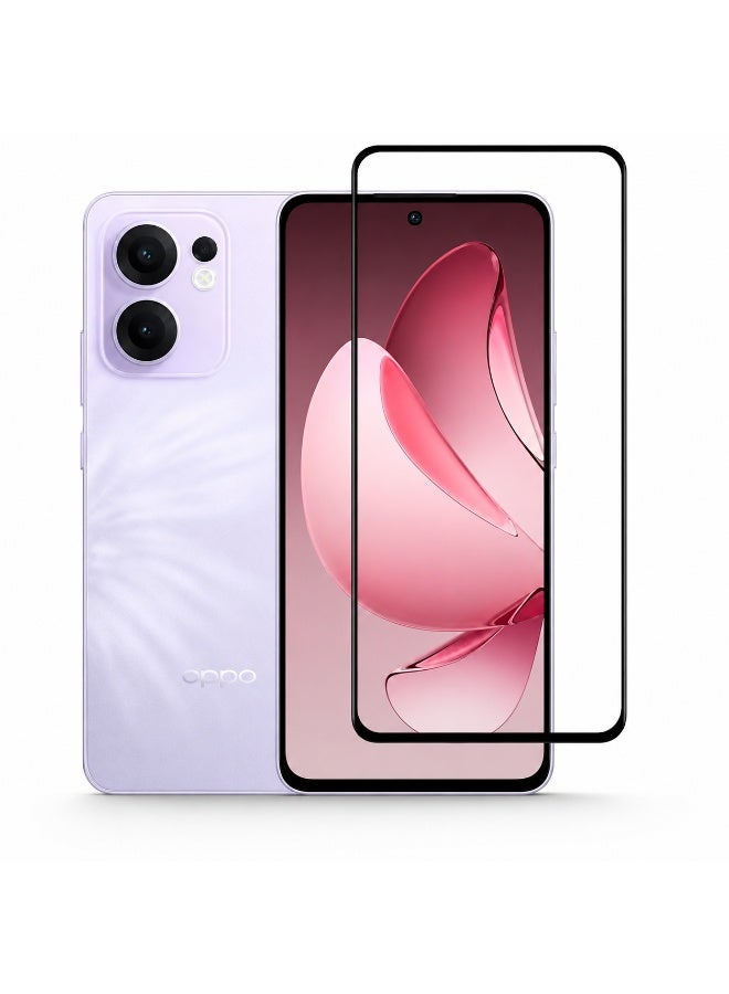 Deer Ghazala Shield ESD Anti-Static Tempered Glass Screen Protector for Oppo Reno 13F - Black Clear - Image 1