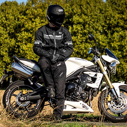 HWK Mesh Motorcycle Jacket Riding Air Motorbike Jacket Biker CE Armored Breathable (Medium, Black) - Image 4