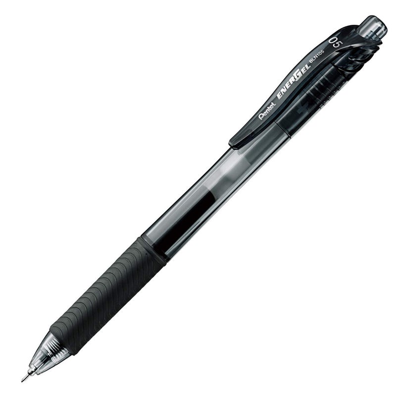 Pentel Knock Gel Ballpoint Pen Energel X, 0.5mm Needle Tip, Black Ink (BLN105-A) - Image 5