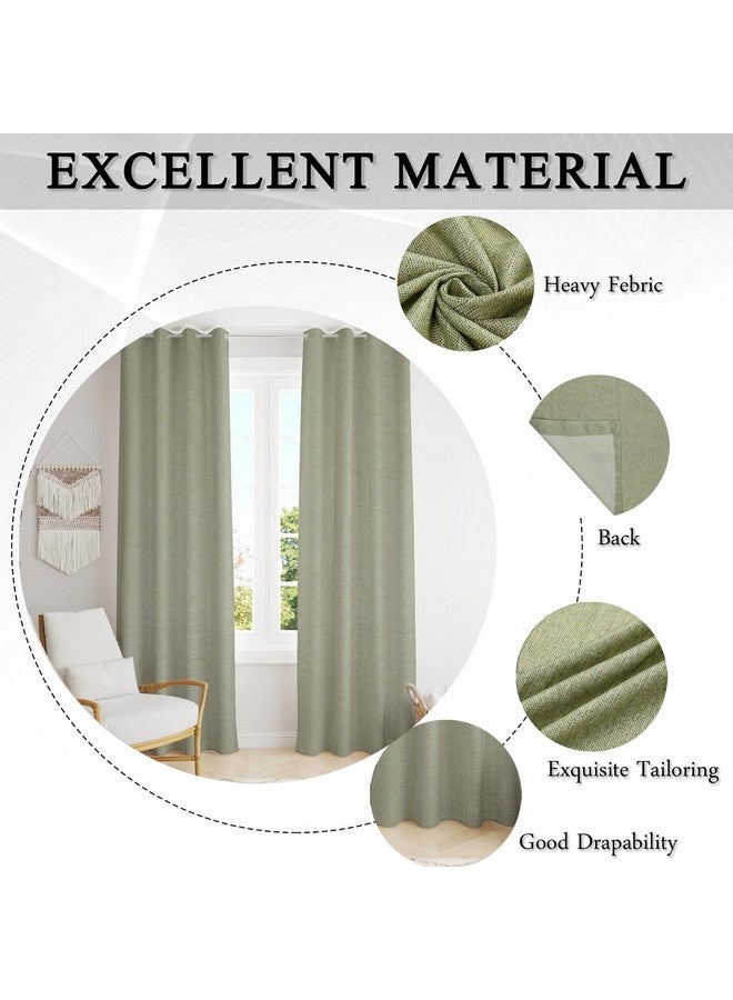 FRESH FROM LOOM Jute Curtains for Door 8 Feet Long | Medium Window Curtain | Yarn Weaved Parda | Modern Parde for Living Room Bedroom | Ring Curtains (Pista Green, 1Pc Only) - Image 3