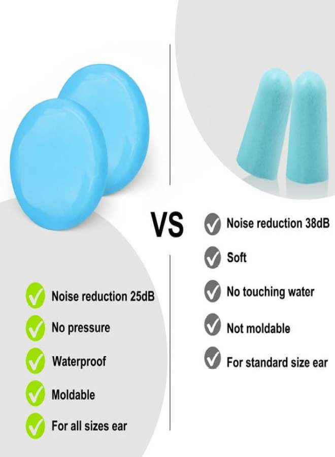 TSV 12pcs Silicone Ear Plugs for Sleeping, TSV Reusable and Moldable Wax Earplugs for Men Women, Noise Cancelling Reduction, 25dB NRR - Image 5