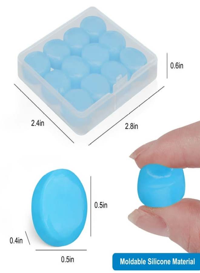 TSV 12pcs Silicone Ear Plugs for Sleeping, TSV Reusable and Moldable Wax Earplugs for Men Women, Noise Cancelling Reduction, 25dB NRR - Image 3