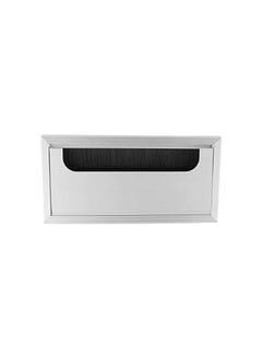 PROMASS promass 2Pcs Desk Cable Grommet 160x80mm, Metal Cable Hole Cover Table Grommet, Computer Cable Outlet Desk Caps Aluminum Surface Port Hole Covers Wire Organizers for Desk and Office  - Image 3