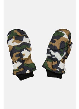 Royal Deluxe Kids Boy Camouflage Mitten, White  - Image 1