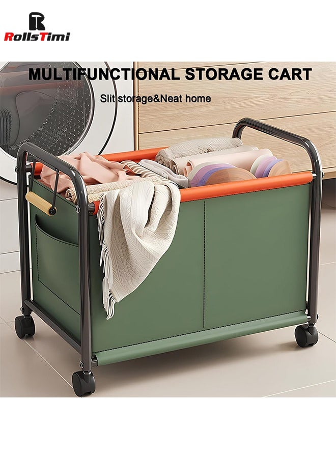 RollsTimi  Toy Box Storage Chest with Wheels,Removable Sturdy Kids Toys Boxes Organizer Bins Baskets Container with Handles,Green - Image 4