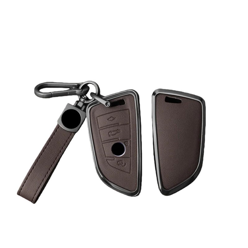 Brown Chain Car Key Case Cover Compatible For BMW F20 G20 G30 X1 X3 X4 X5 G05 X6 X7 G11 F15 F16 G01 G02 F48 - Image 2