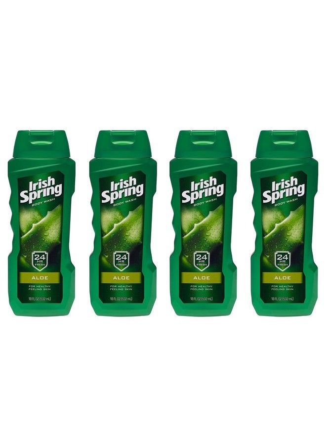Irish Spring - Body Wash Aloe Vera 18 Fl Oz (Pack Of 4) - Image 1