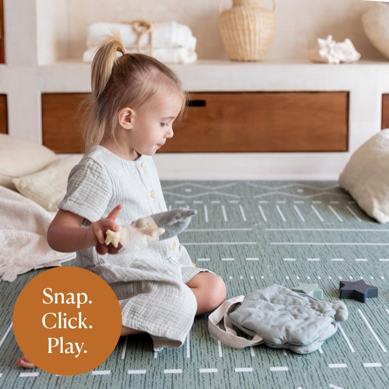 Toddlekind Playmat - Premium Foam Playmat, 4 x 6 feet, 6 Tile Extra Thick Foam Floor Puzzle Mat for Babies/Toddlers Stylish, Non-Toxic, Odorless. Perfect for Tummy Time, Crawling, and Play. Ideal for Nursery and Playroom. 0m+ - Image 5