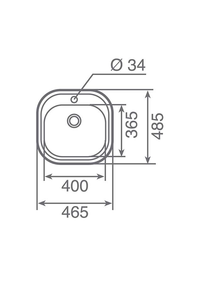 TEKA Stylo 1B Inset Stainless Steel Sink One Bowl Stainless Steel 465x485x165mmmm - Image 4