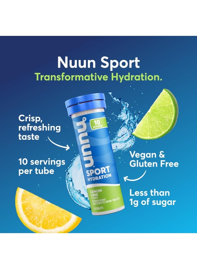 Nuun Sport Hydration Effervescent Electrolyte Drink Lemon Lime 10 Tablets - Image 2