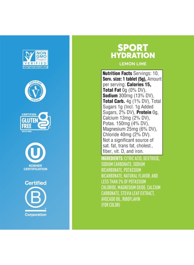 Nuun Sport Hydration Effervescent Electrolyte Drink Lemon Lime 10 Tablets - Image 4