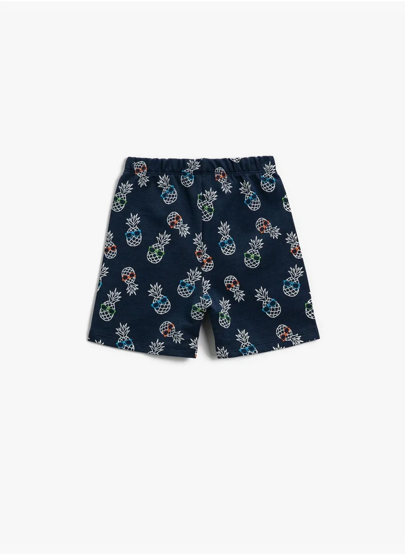 كوتون Printed Short Drawstring Cotton